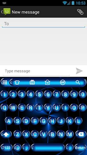 Spheres Blue Emoji Keyboard screenshot 4
