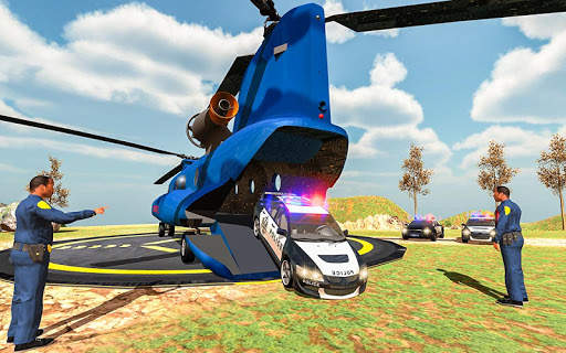 Police Cargo Plane Cars Transport Games screenshot 2