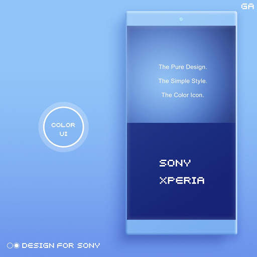 COLOR™ XPERIA Theme | BLUE screenshot 2
