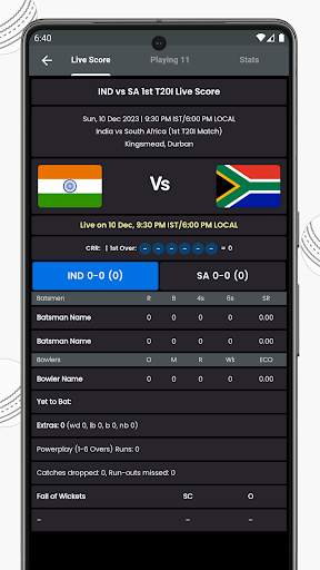 IND vs SA Live Cricket Score स्क्रीनशॉट 3
