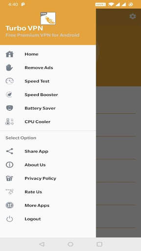 Turbo VPN - Free Premium VPN for Android screenshot 1
