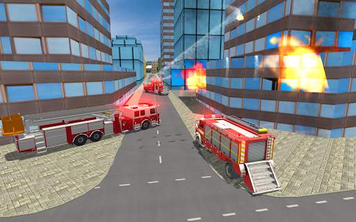 Fire City Truck Rescue Driving Simulator screenshot 2