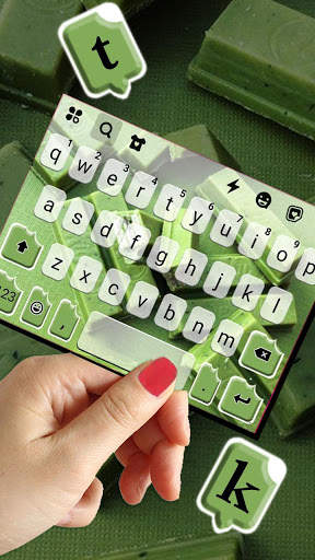 Green Matcha Candy Keyboard Background screenshot 2