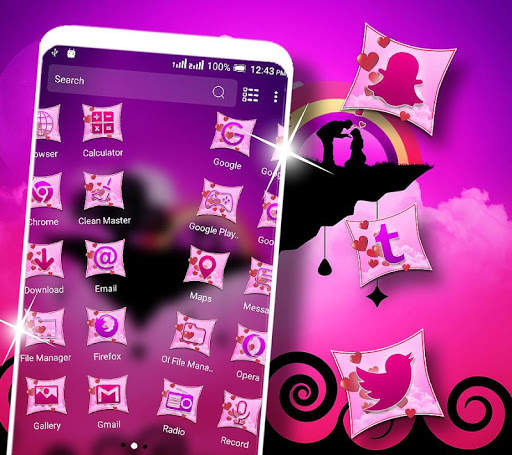 Couple On Sky Launcher Theme screenshot 5
