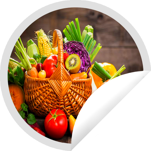 Fruit and vegetable Stickers icon