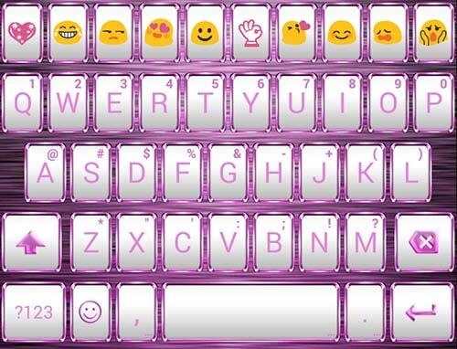 Emoji Keyboard Frame WhitePink screenshot 4