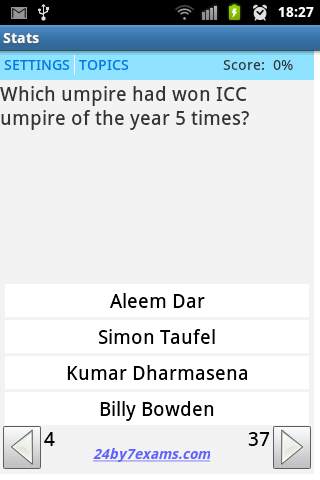 Cricket Challenge! 24by7exams screenshot 2