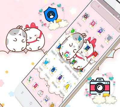 Kawai Cartoon Love Couple Theme screenshot 3