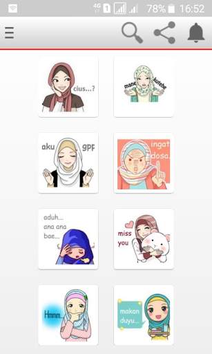 Stiker Hijab Cantik Lucu untuk WhatsApp screenshot 2