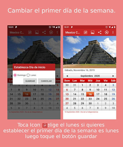 Mexico Calendario 2021 скриншот 7