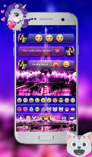 Eiffel Tower keyboard theme - Paris Night Keyboard screenshot 4