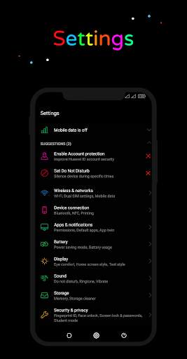 Vibrance Black EMUI 8/5 Theme screenshot 6