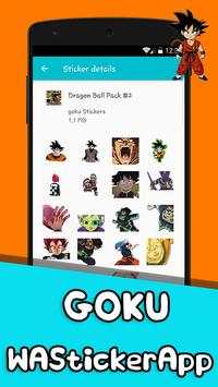 Goku Stickers For Whatsapp‏ (WAStickerApps) screenshot 1