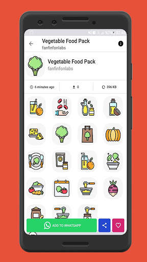 Food Stickers - Sticker for WhatsApp screenshot 2