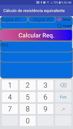 Cálculo da resistência equivalente screenshot 4