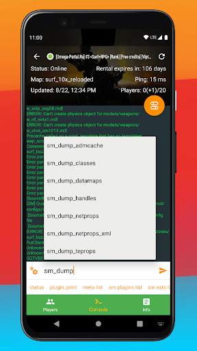 Game Server Control Panel screenshot 5