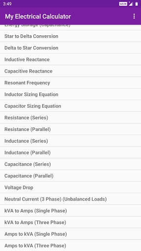 My Electrical Calculator screenshot 2