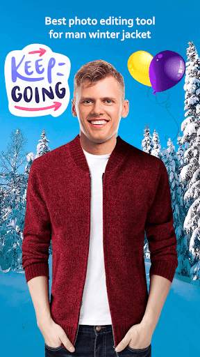 Man Winter Jacket Photo Editor screenshot 5