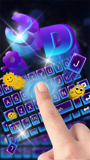 3D Black Keyboard Theme screenshot 4