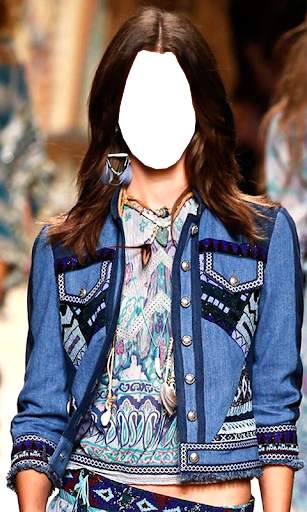 Women Jeans Jacket Photo Montage скриншот 1