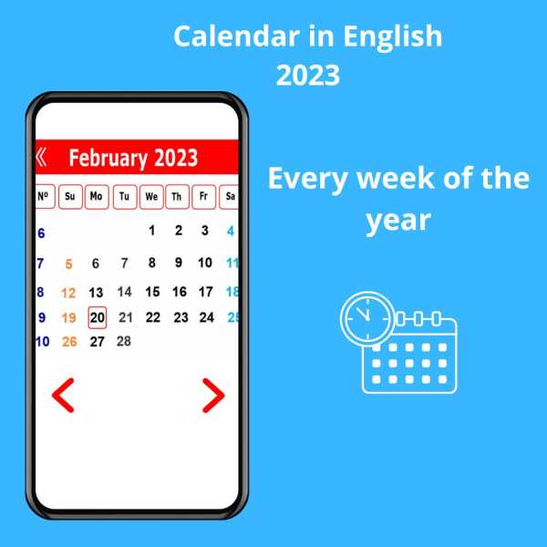 calendar in english 2023 screenshot 5