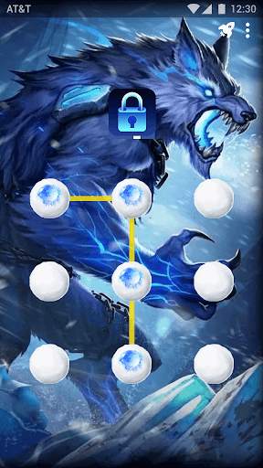 Ice Wolf - App Lock Master Theme 2 تصوير الشاشة