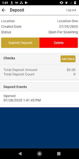 FNB Remote deposit screenshot 2