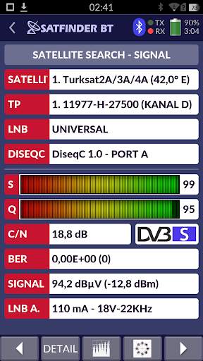 SATFINDER BT DVB-S2 screenshot 2