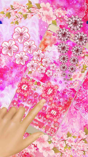Cherry blossom gravity keyboard screenshot 2