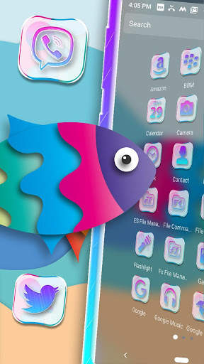 Cartoon Fish Launcher Theme screenshot 3