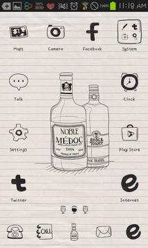 drawing wine GO launcher theme screenshot 1