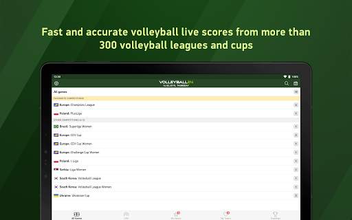 Volleyball 24 - live scores screenshot 1
