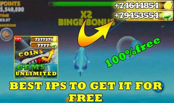 Tricks For Hungry Shark Evolution Gems Coins screenshot 1