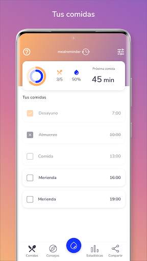 Meal Reminder Pérdida de peso screenshot 2