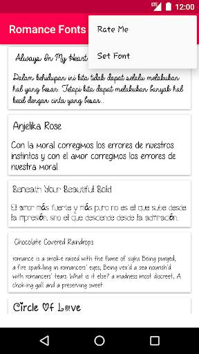 Font Romantis untuk FlipFont screenshot 1