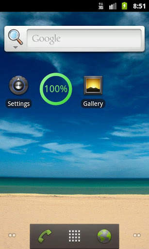 Battery level screenshot 1