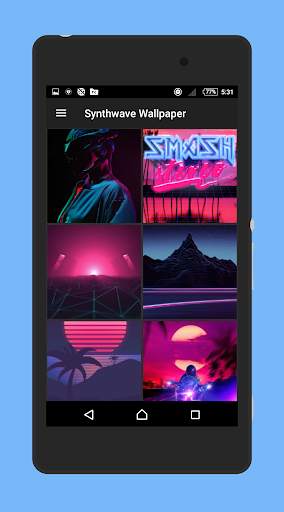 Synthwave Wallpaper HD - Vaporwave Outrun screenshot 1