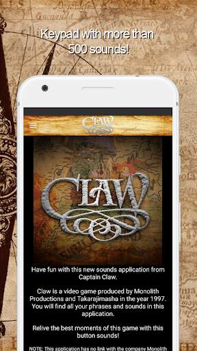 Captain Claw - Sound Keyboard screenshot 1