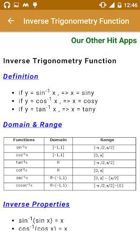 MATHS FORMULA REFERENCE FREE screenshot 3
