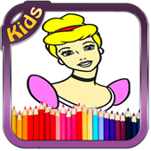Cinderella Princess Coloring icon