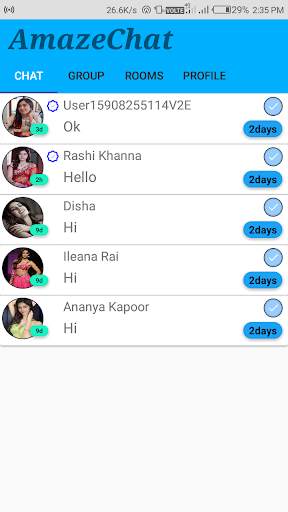 AmazeChat (Messanger App) screenshot 1