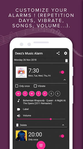 Music Alarm Clock and Timer - Deezer Music Alarm screenshot 1