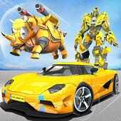 Real Robot Rhino Attack Car Transform Games logo