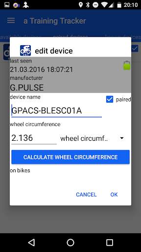 a Training Tracker (ANT  BTLE) screenshot 8