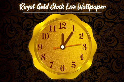royal gold clock live wallpaper offline screenshot 1