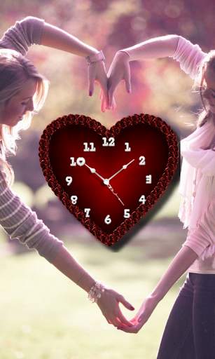Love Clock Heart Wallpaper screenshot 2