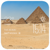Cairo weather widget/clock icon