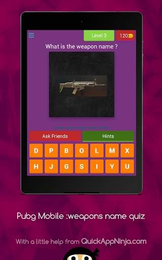 Pubg Mobile:weapons name quiz screenshot 4