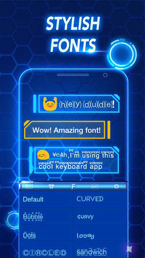 Neon Blue Keyboard - Tech स्क्रीनशॉट 3