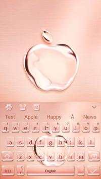 Crystal Apple Keyboard Theme - Rose Color Beauty screenshot 5